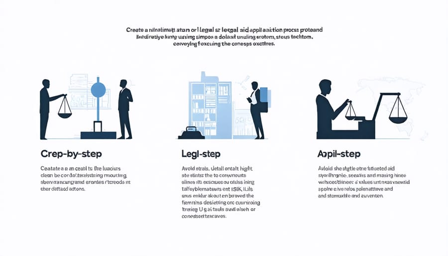 Flow chart illustrating the steps to apply for legal aid in Toronto