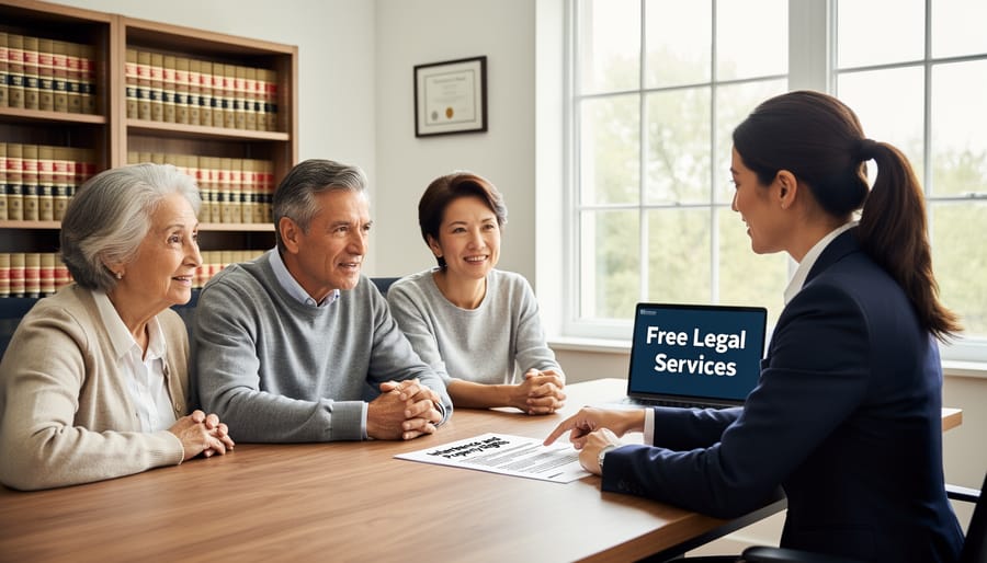 Legal counselor meeting with client to discuss inherited property options